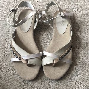 Grey stud sandals